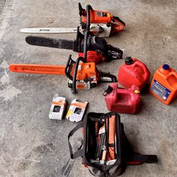 Chainsaw package- with lots of accessories & tools