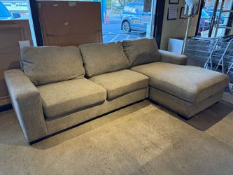 Gray L-Shape Sectional with Hidden Storage