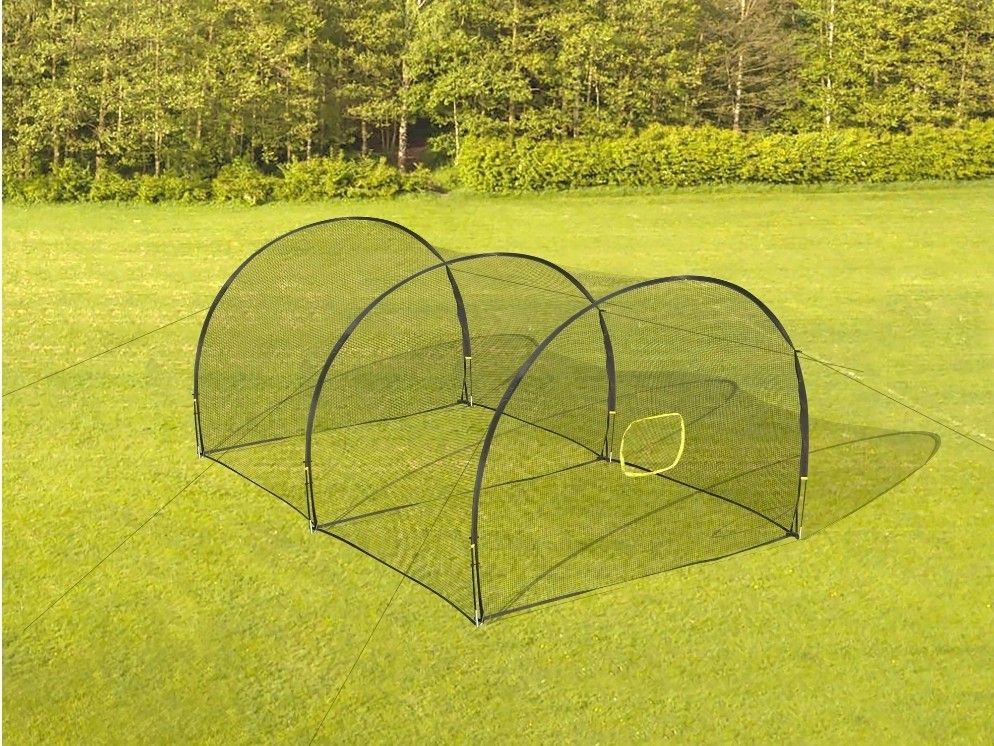 Athletic Works Pop Up 20FT x 13FT x 9FT Batting Cage- Baseball or Softball Batting and Pitching Practice