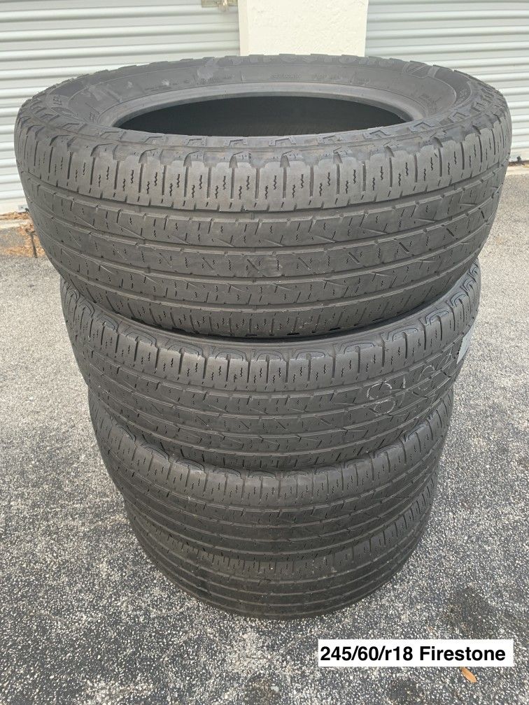 245/60/r18 Firestone ALL FOUR (4) TIRES