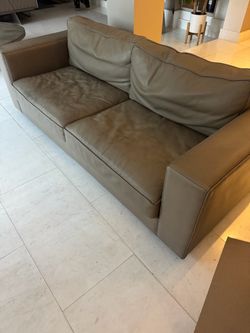 Restoration Hardware Leather Sofa