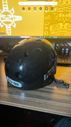 Pro-Tex helmet with skate board brand girl sticker