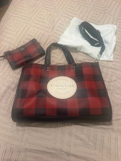 Coach Buffalo Plaid Tote