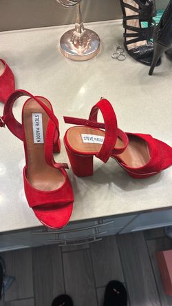 Red Steve Madden platforms