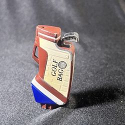 Red & Blue Golf Bag Replica Refillable Torch Lighter (Does Not Work)