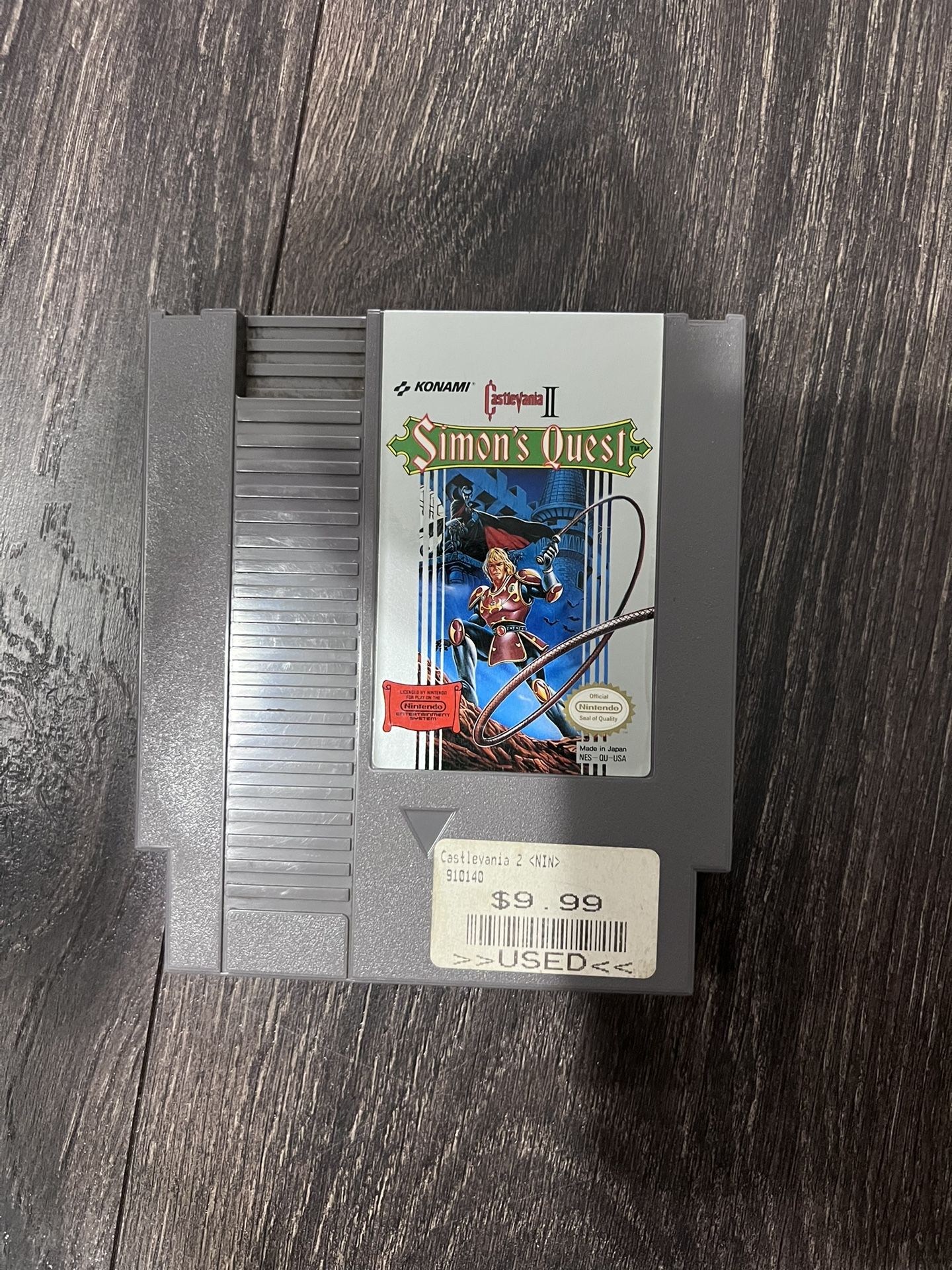 Castlevania II: Simon's Quest (Nintendo NES, 1988) w/ Custom Game Case