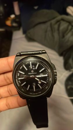 Black stainless steel watch