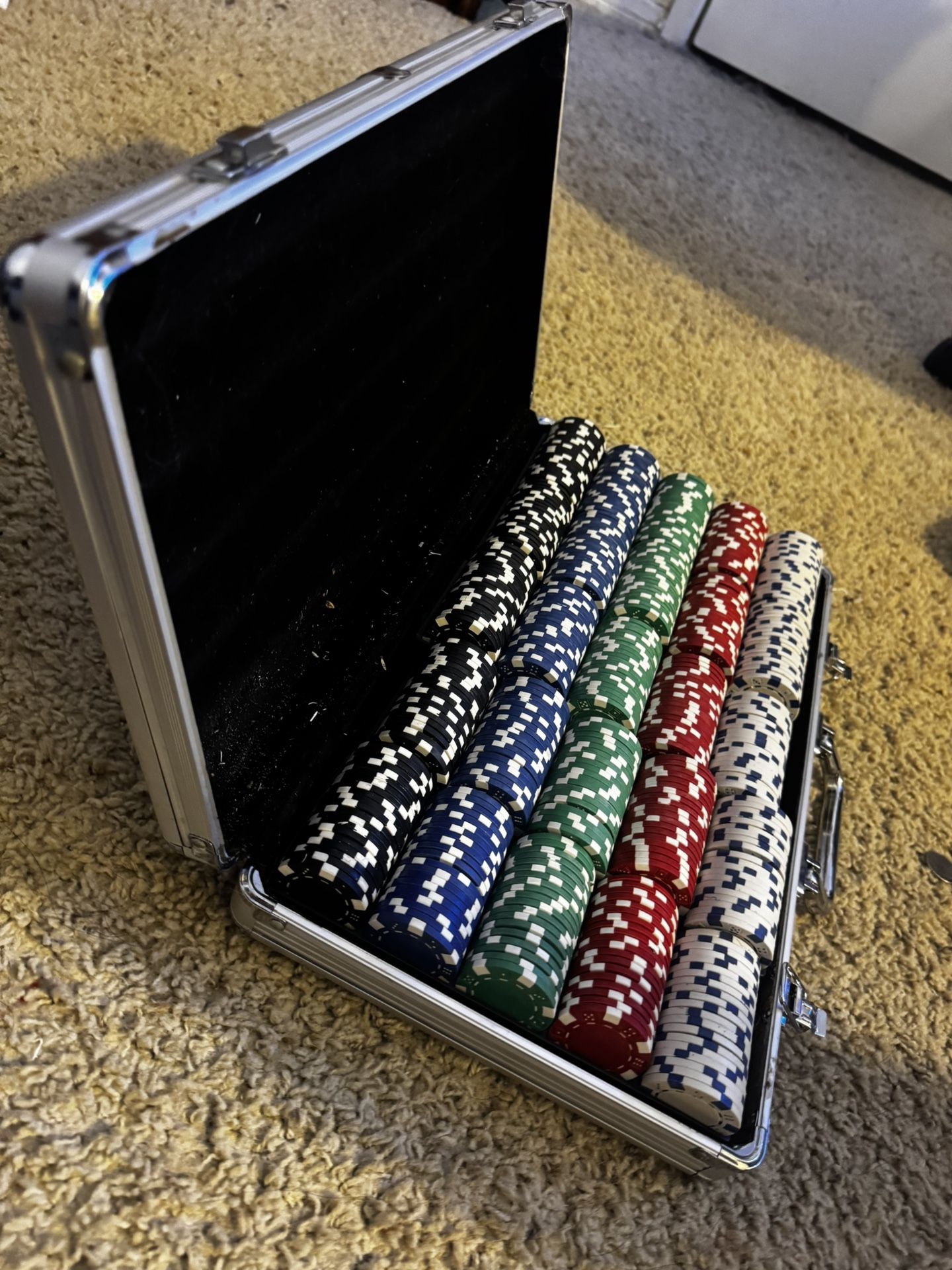 Briefcase Full Of Poker Chips 