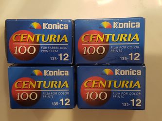 Lot 4x Konica Centuria Color Film - ISO 100 - 12 exp. - Made in Japan - Exp 2002