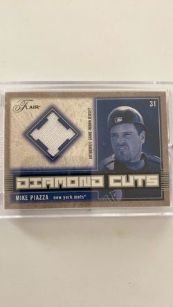 Mike Piazza Flair Diamond Cuts Jersey Relic Card