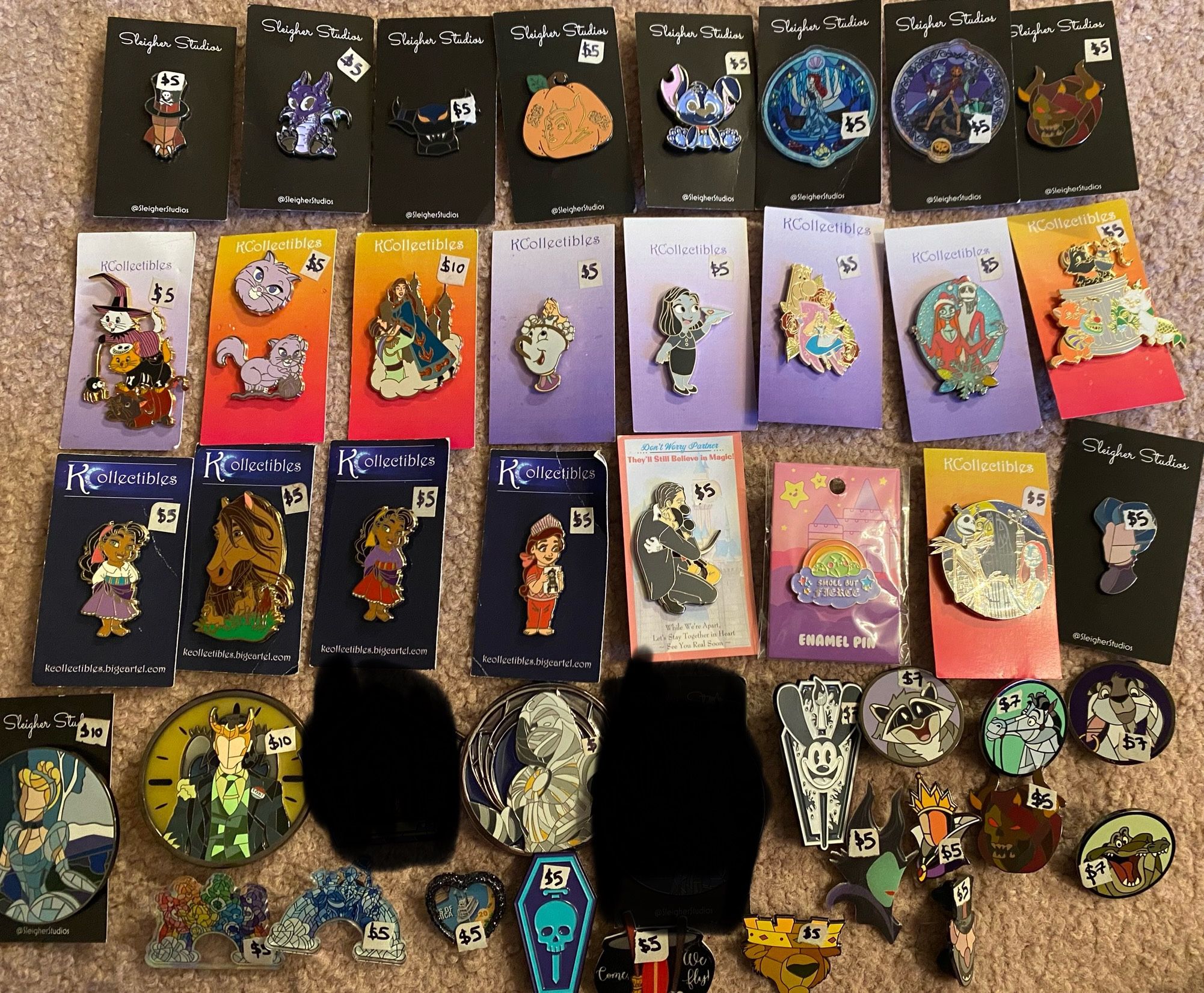 Disney Fantasy Pins $5-$10 each $15 Luna Pin