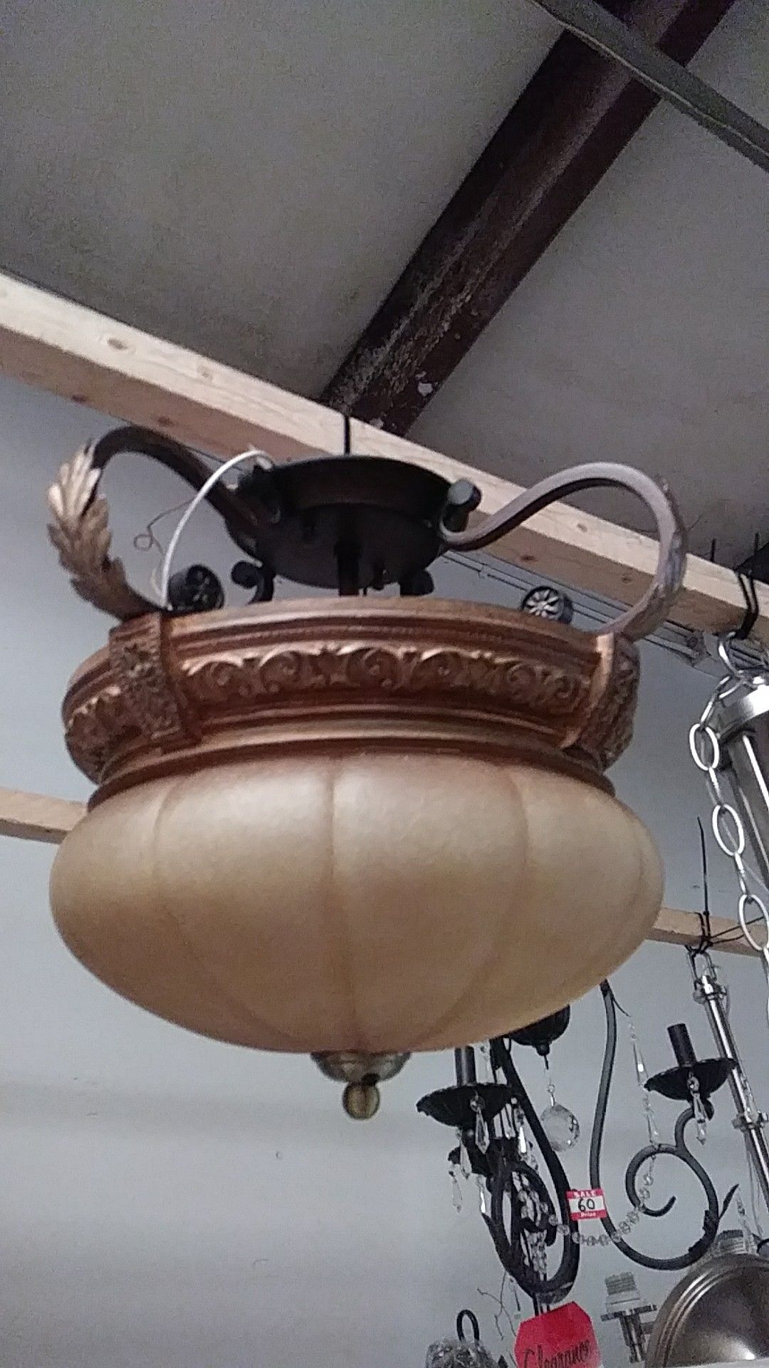 Semi flush ceiling light fixture