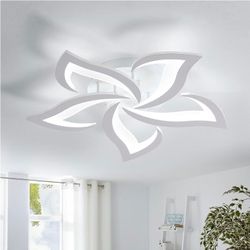 Flower Ceiling Light, Modern LED Ceiling Light Fixture, 6000K Cool White Light Acrylic Flush Mount Ceiling Light for Bedroom, Living Room, Dining Room