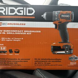 RIGID 18V Subcompact Brushless 1/2” Drill/Driver Kit