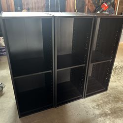 3 IKEA Storage Cabinets Shelves - Brown/Coffee/Espresso