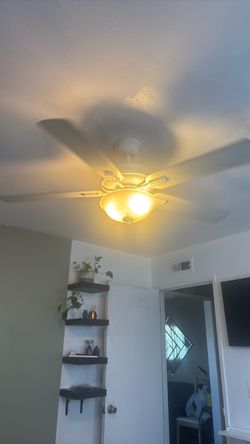 White ceiling  fan