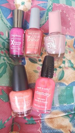Nail polish pinks and nude