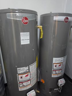 NEW RHEEM GAS WATER HEATERS – LIMITED AVAILABILITY

Brand new, open-box Rheem gas water heaters. Never used.

Available sizes:

- 30 Gallon
- 40 Gallo