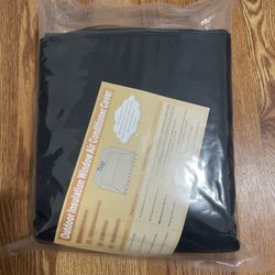 Black outdoor window air conditioner cover