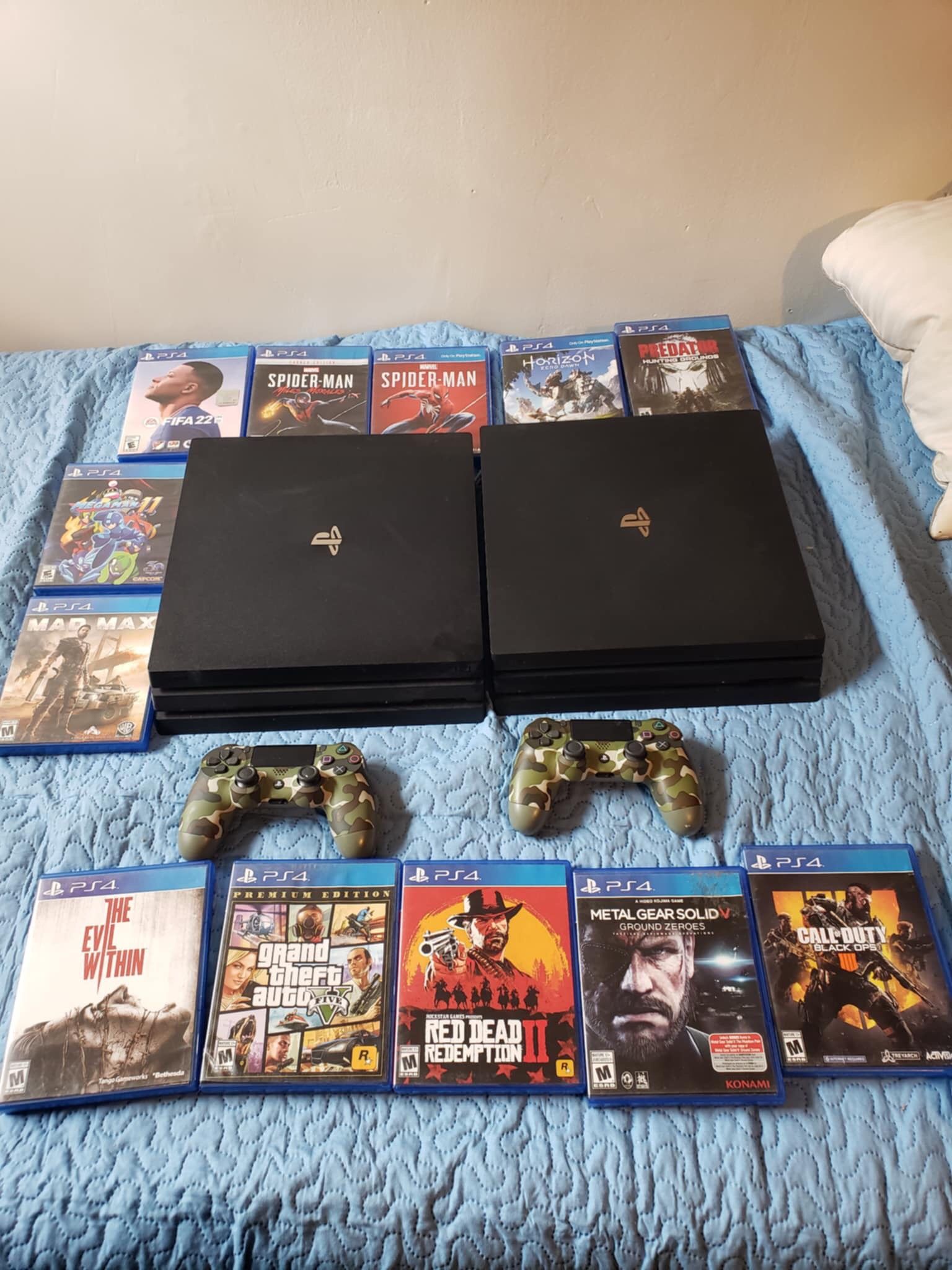 Looks The Same But 1 Is 2020 3rd Gen PS4 Pro 1TB $200! The Other one is 72 edition 2021 PS4 Pro slim 1TB $280! $15 per Great Game or regular Game $10