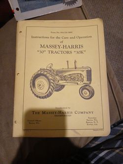 Vintage Tractor And Farm Equipment Manuals 