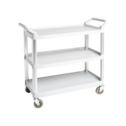 New Amazon Basics Heavy-Duty 3-Tier Rolling Utility Cart – 400 lb Capacity