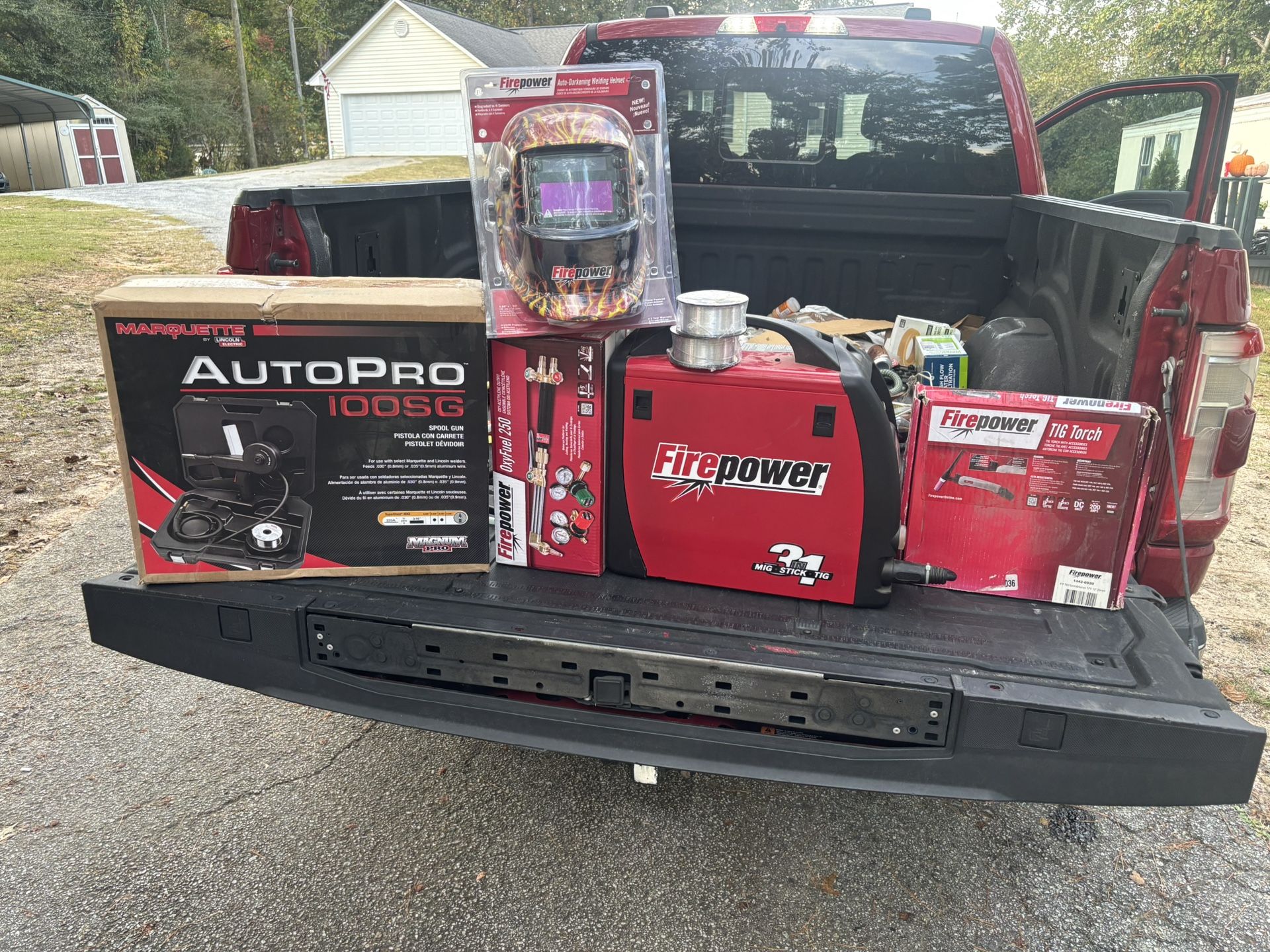 Weld-Pak 180 Amp MIG Flux-Core Wire Feed Welder, 230V, Firepower OxyFuel 250 Oxy-Acetylene Torch Kit