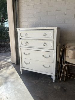 Antique Shabby Chic Tall Large Dresser