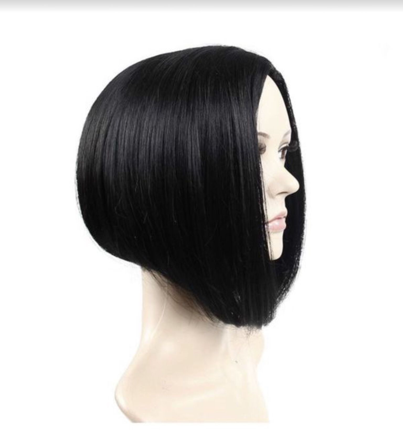 Short Straight Hair Bob Wigs Cosplay Party Wig for Women Black Heat Resistant Wig