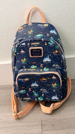 NWOT Loungefly Disneyland 65th Anniversary Map Mini Backpack