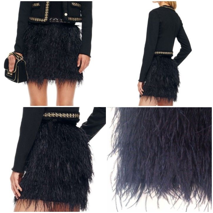 Michael Kors ostrich feather mini skirt