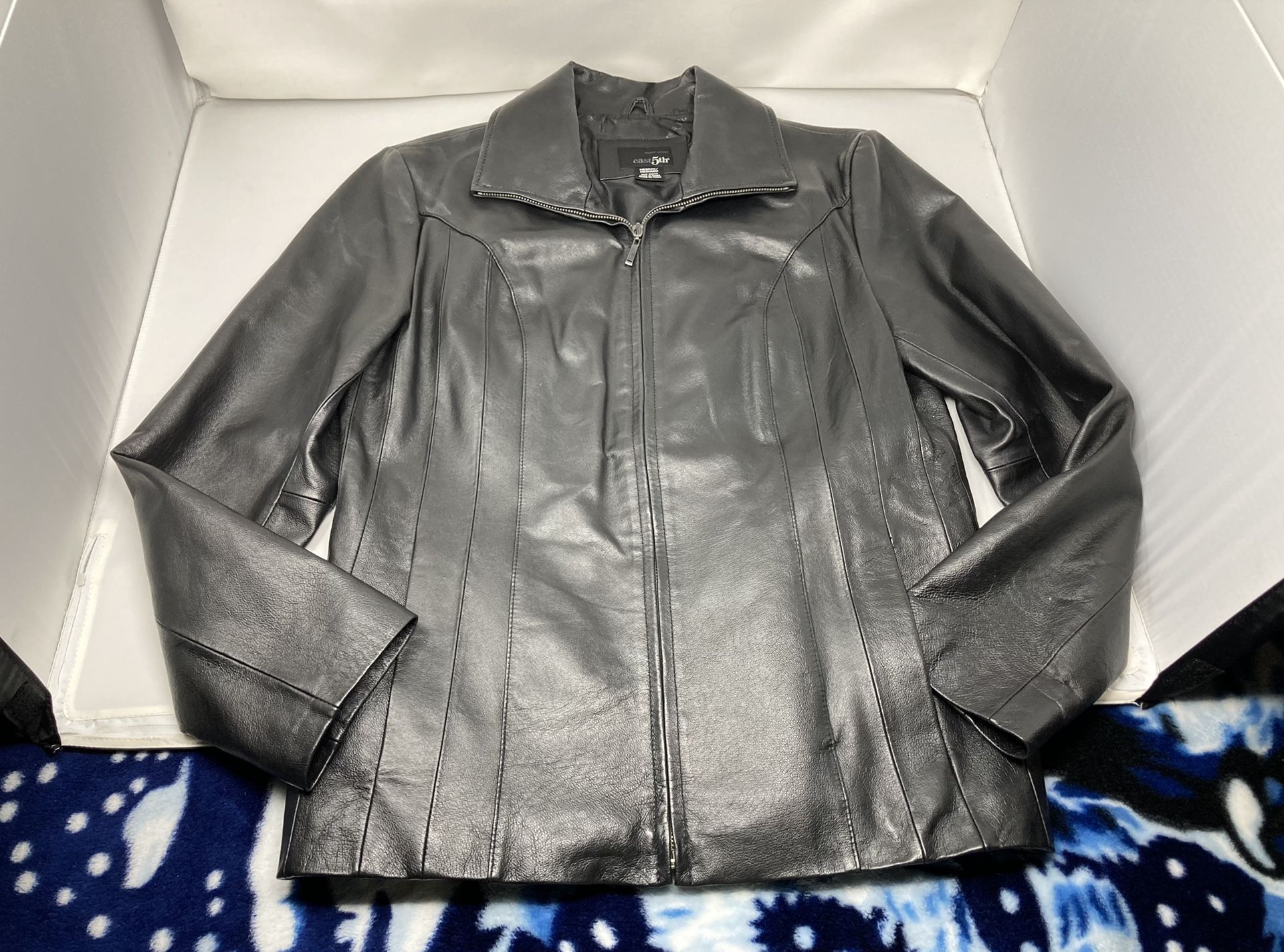 Womens East 5th 100% Genuine Leather Full Zipper Jacket/coat