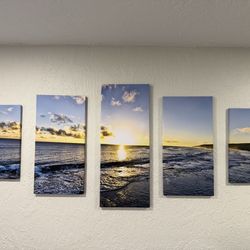 5 piece canvas picture set for wall