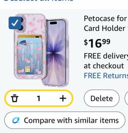 Pink Bow iPhone 17 Wallet Case Card Holder Slot