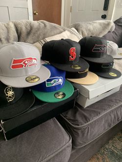 Big head Seahawk  Hats 8 1/8 Size  15  To 20 Bucks Each