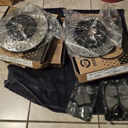 Front And Rear Brake Pads and Rotors Set for Audi/VW cars 