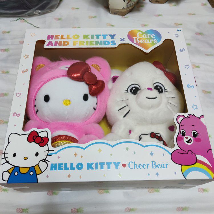 Hello Kitty And Friends x Care Bears  Plushie Set