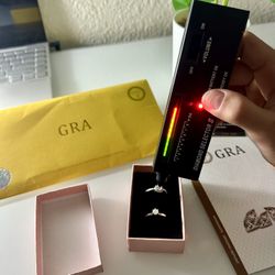 Vvs One Diamond Engagement Ring 0.5 Carat, Real Silver