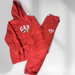 Kids Red Gap x Disney Mickey Mouse hoodie and joggers set 