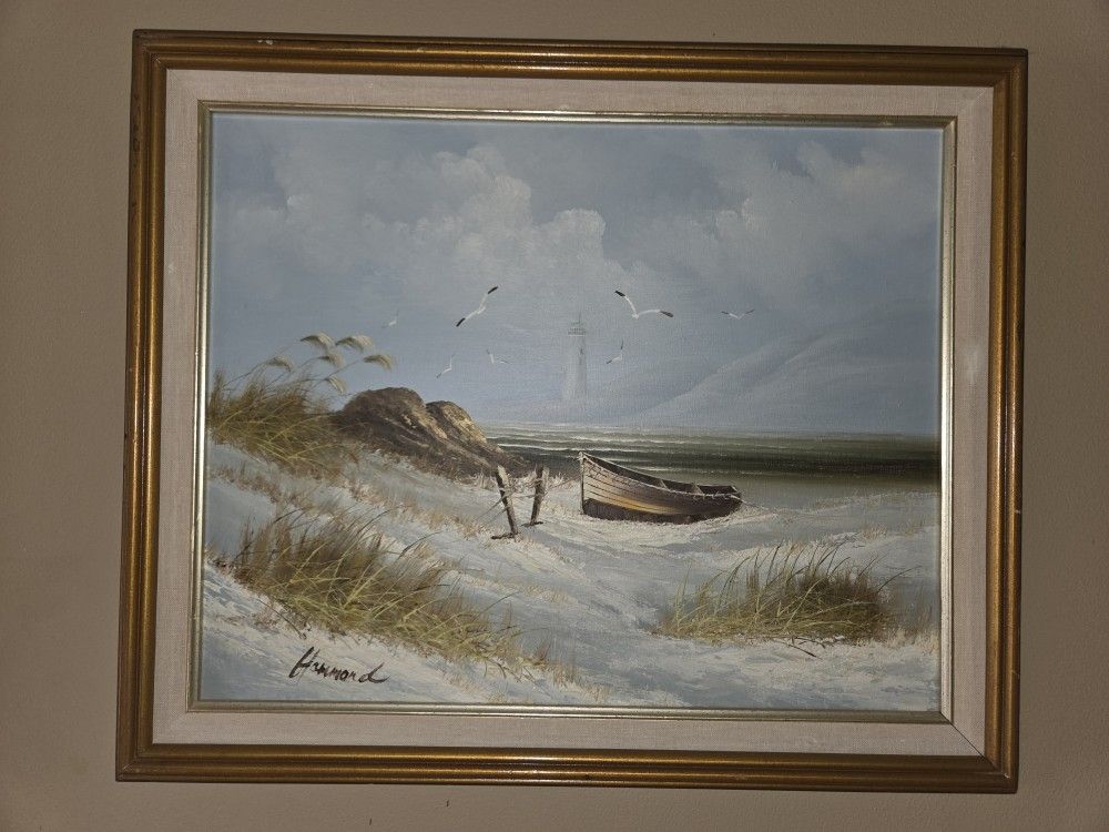 Signed& Framed Oil On Canvas
