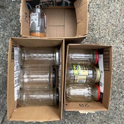Collection of Empty Glass Jars