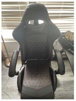 black nd red gaming chair