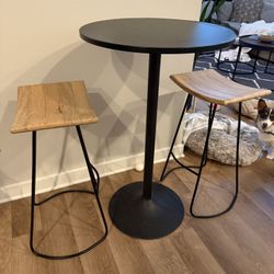 A couple 28” barstools And Hightop Table for sale