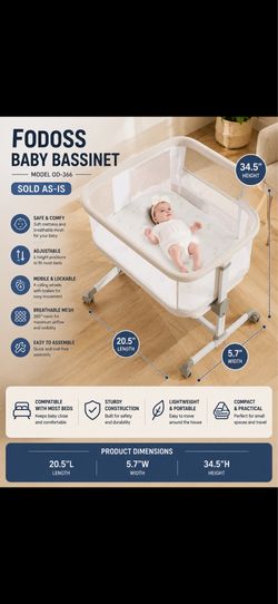 FODOSS Baby Bassinet