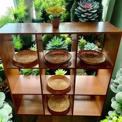 *Pending*This Ad Still Up - Still Available* Beautiful Natural Bamboo 9 Cubes Shelves/Bookcase/Organizer