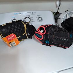 Lot Of Baseball Gloves