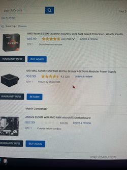 Psu, mobo, cpu combo Ryzen ASRock MSI