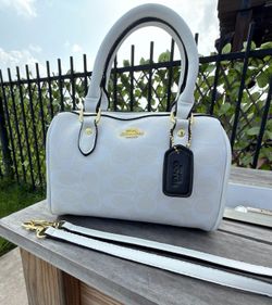 Coach Bag White on White