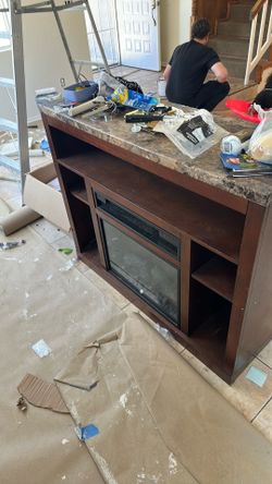 Mantel fireplace portable