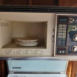 Antique Gas Stove/ Microwave Combo Works Great Condition